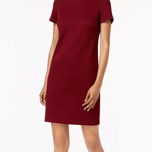 NWT Calvin Klein Embossed floral sheeth dress 8P - Picture 2 of 8